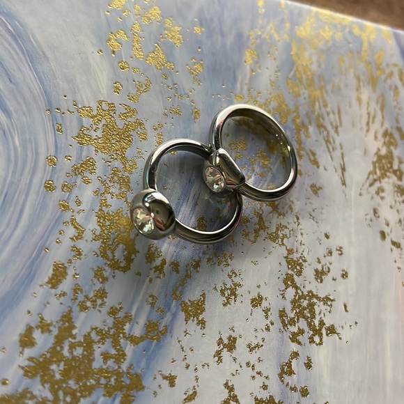 Coach dual Silver rings size 7 - Picture 3 of 3